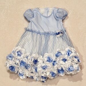 Size 24mos baby blue dress with appliqué